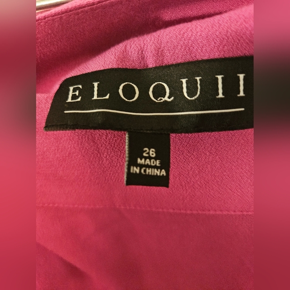 Eloquii, flowy, fuchsia pink wrap skirt, size 26W, NWT - Picture 6 of 6